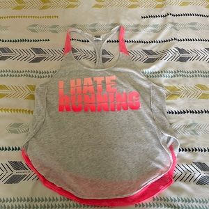 Victoria’s Secret / Pink “I Hate Running” racerback tank